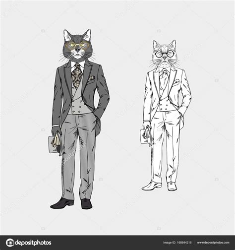 Pictures : cat man | Cat man in victorian suit — Stock Vector © olga ...