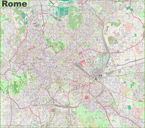 Large Rome Maps For Free Download And Print | High-Resolution And ...