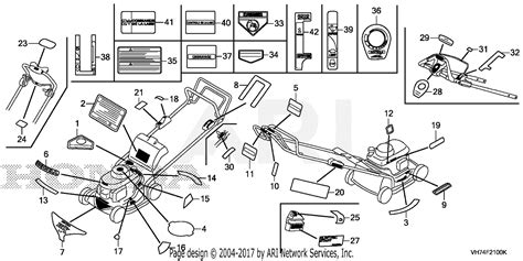 Honda HRX217 HXA LAWN MOWER, USA, VIN# GJAAA-1000001 TO GJAAA-9999999 ...