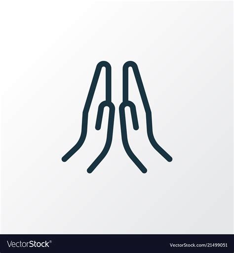 Prayer icon line symbol premium quality isolated Vector Image