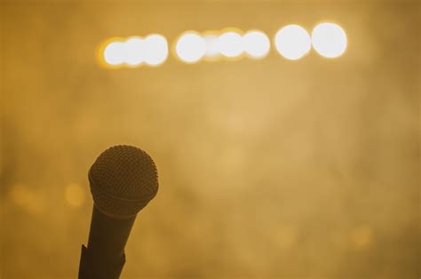 Premium Photo | Microphone on stage