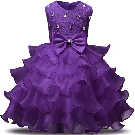 Vestido De Niña Morado Bodas Fiestas Comunion Nnjxd - $ 1,179.00 en ...