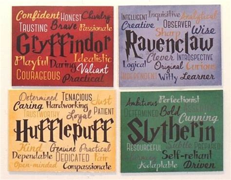 Harry Potter Traits Gryffindor Ravenclaw Slytherin Hufflepuff quality magnet 275 | eBay | Harry ...