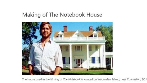 The Notebook and The Notebook 3D House – Review - Just Brennon Blog