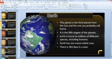 Animated Solar System PowerPoint Template for Science & Astronomy ...