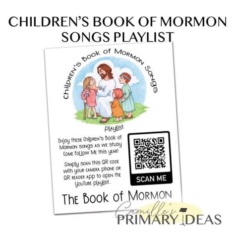 Children's Book of Mormon Songs YouTube Playlist - Camille's Primary Ideas