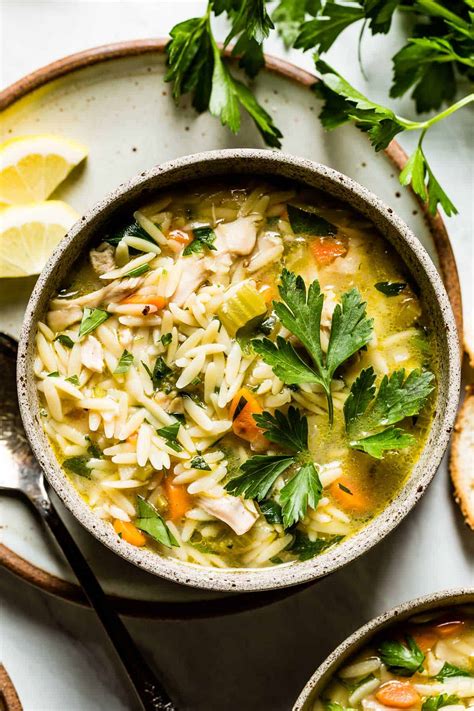 Lemon Chicken Orzo Soup (Easy & Healthy Recipe) - The Endless Meal®