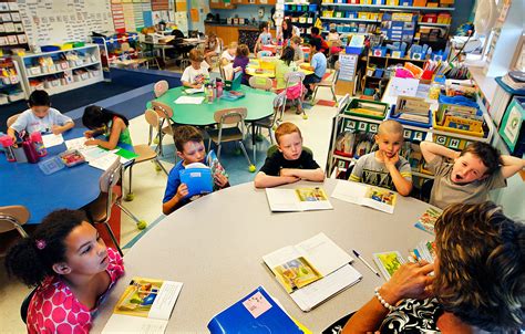 School Classroom With Students