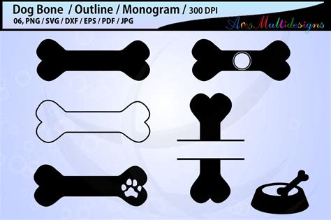 Buy Dog Bone SVG Bundle / Dog Bone Monogram / Dog Bone Silhouette / Dog Bone Clipart Vector, Png ...