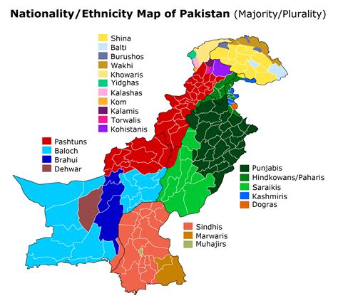 Nationality/Ethnicity Map of Pakistan : r/MapPorn