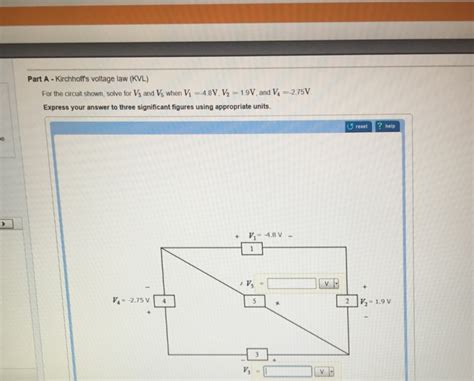 Solved Part A Kirchoffs Voltage Law. For the circuit shown, | Chegg.com