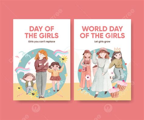 Poster Template With International Day Of The Girl Child Concept ...