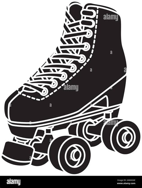 silhouette of roller skate of nineties retro isolated icon Stock Vector Image & Art - Alamy