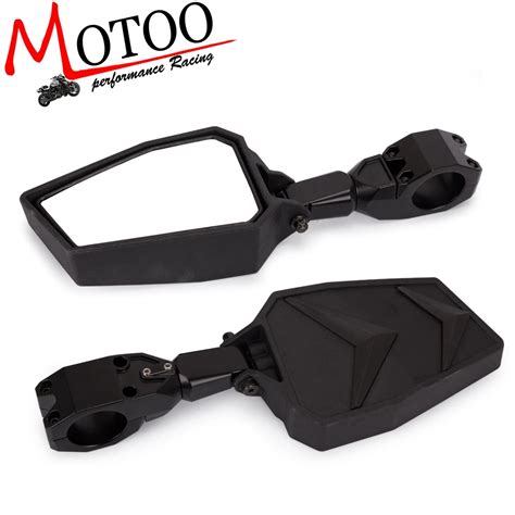 UTV Side Mirrors Rear View Mirrors 1.75" For Polaris RZR Ranger Yamaha Rhinos-in Side Mirrors ...