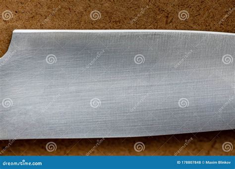 Cutting Edge of Kitchen Knife Stock Photo - Image of weapon, cutting ...