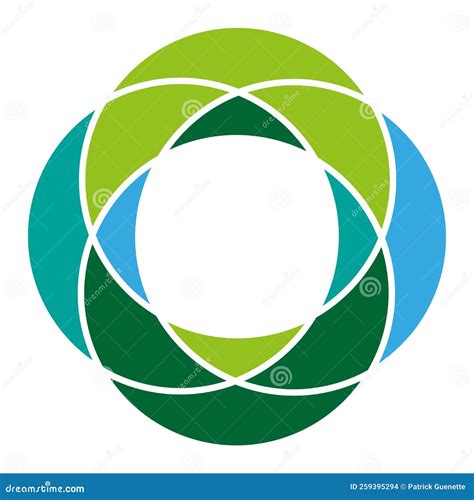 Green circle logo, icon stock vector. Illustration of logo - 259395294