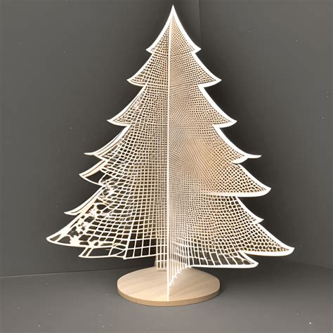 3D Laser Cut Christmas Tree · Creative Fabrica