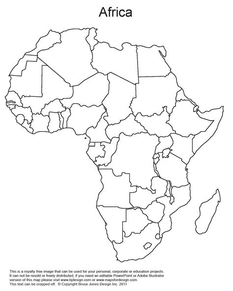 Africa Map Without Names | Map Of Africa