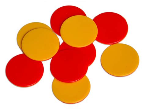 2-Colored Plastic Counters - SET OF 10 | SI Manufacturing