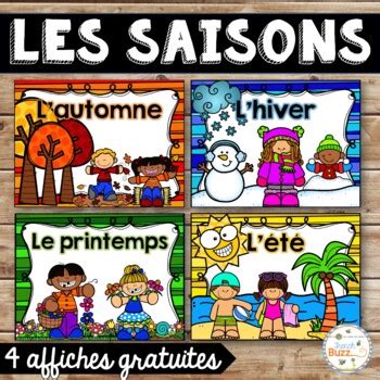 French Seasons Posters - Les saisons - Affiches gratuites by French Buzz