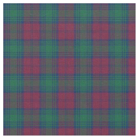 Clan Lindsay Tartan Fabric | Zazzle