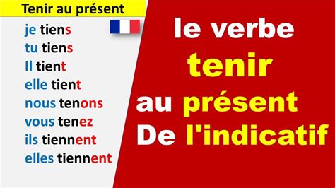 le verbe tenir au présent de l'indicatif - YouTube