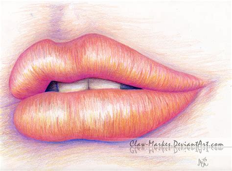 Lips - Colored Pencils by Claw-Markes on DeviantArt