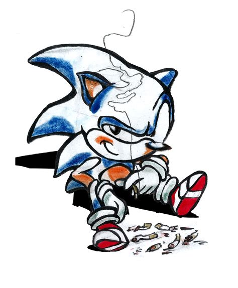 Smug Smoking Sonic by MikeDalyTOONS on Newgrounds