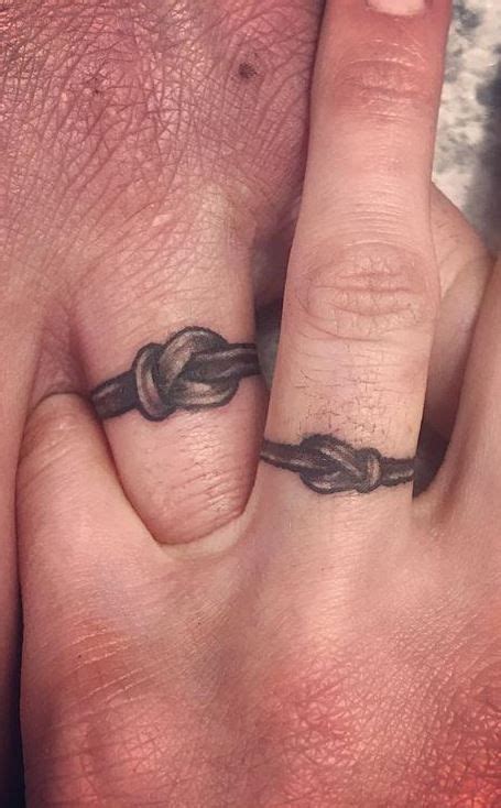 Wedding Ring Tattoo | Tattoo wedding rings, Couples ring tattoos, Matching couple tattoos