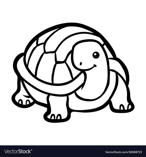 Coloring book tortoise Royalty Free Vector Image