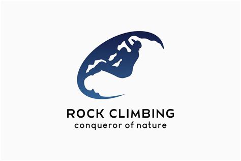 Rock climbing logo design, silhouette of people climbing rock in oval 11026066 Vector Art at ...