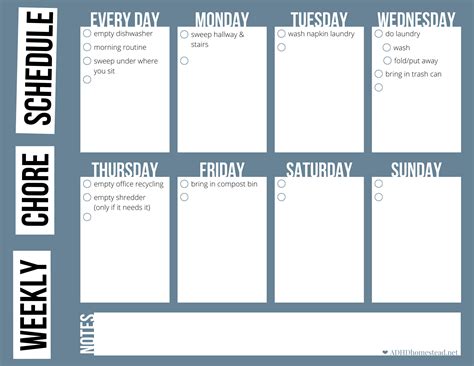 Printable Adhd Planner Template