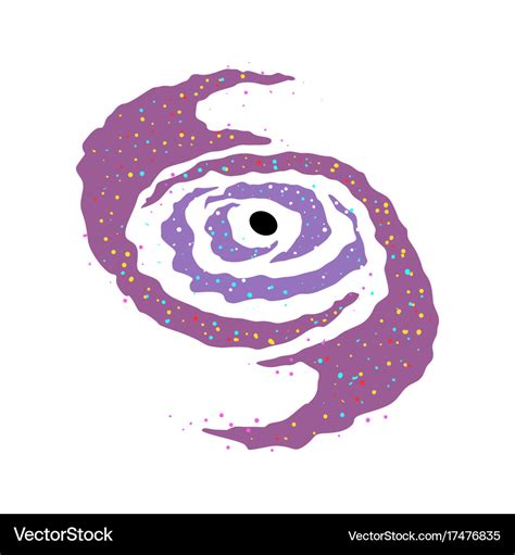 Spiral wormhole in space cartoon Royalty Free Vector Image