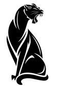 The stylized image of a black panther for a tattoo | Black panther tattoo, Panther tattoo, Black ...