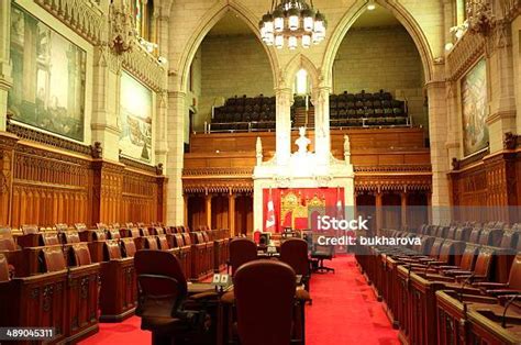 The Senate Of Canada Red Chamber Stock Photo - Download Image Now ...