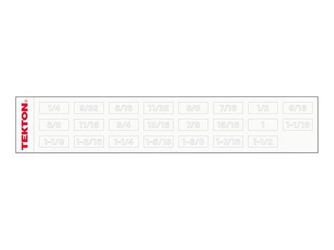 Modular Wrench Organizer Labels (1/4 - 1-1/2 in.) | TEKTON