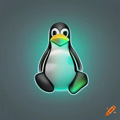 Logo of linux mint with a penguin on Craiyon