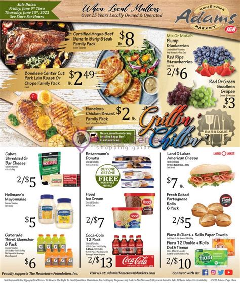 Adams hometown market Weekly ad valid from 06/09/2023 to 06/15/2023 - MallsCenters