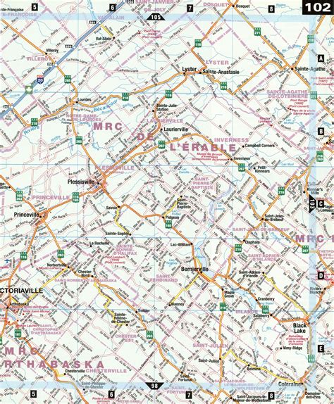 Detailed road map of Victoriaville Canada Quebec free large scale highway