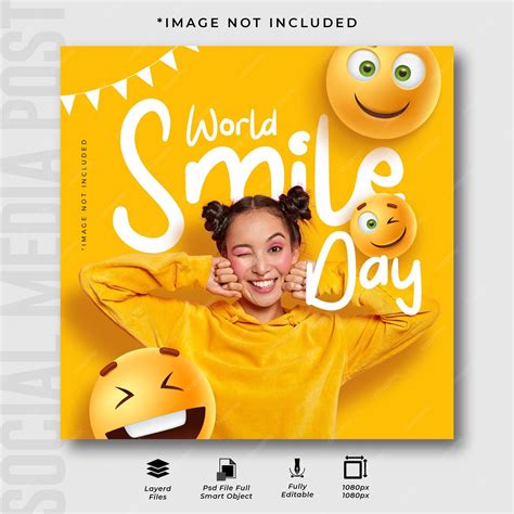 Premium PSD | World Smile Day Instagram Post