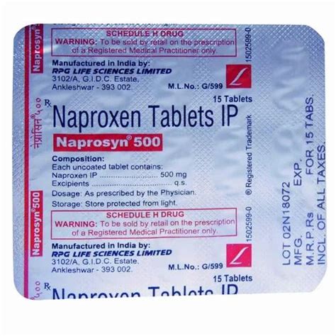 Naproxen 500 Mg Tablets at Rs 345/stripe in Nagpur | ID: 26155267888