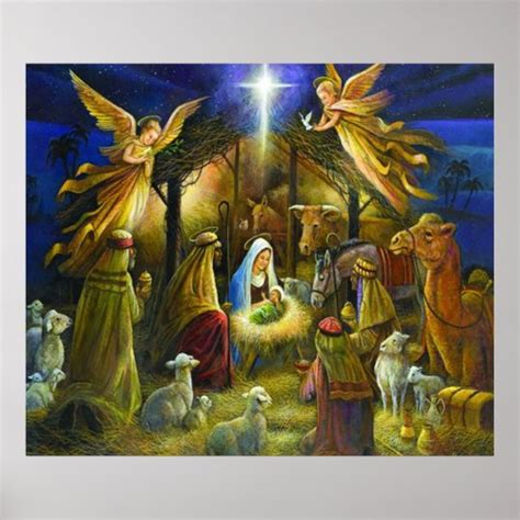 Nativity Christmas Poster | Zazzle.com