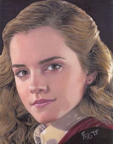 my drawing of emma watson as hermione granger from the harry potter movies .. colored pencil ...