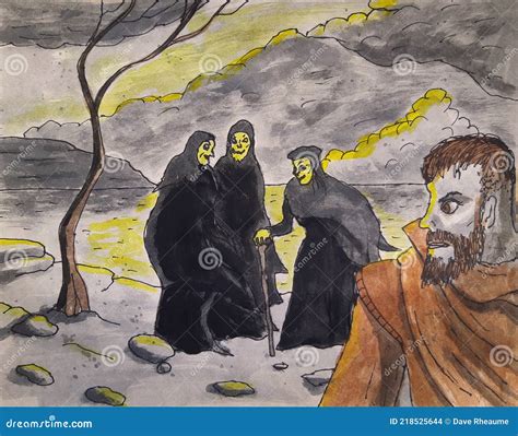 MacBeth And The Three Witches Royalty-Free Stock Image | CartoonDealer ...