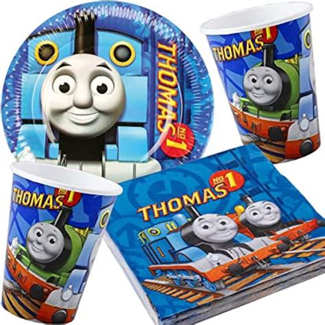 THOMAS THE TRAIN Party Supplies Tableware Decoration Plates Napkins Cup ...