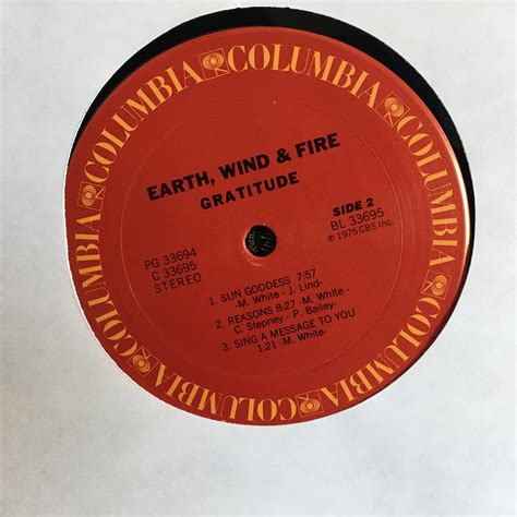 Earth, Wind & Fire — Gratitude – Vinyl Distractions