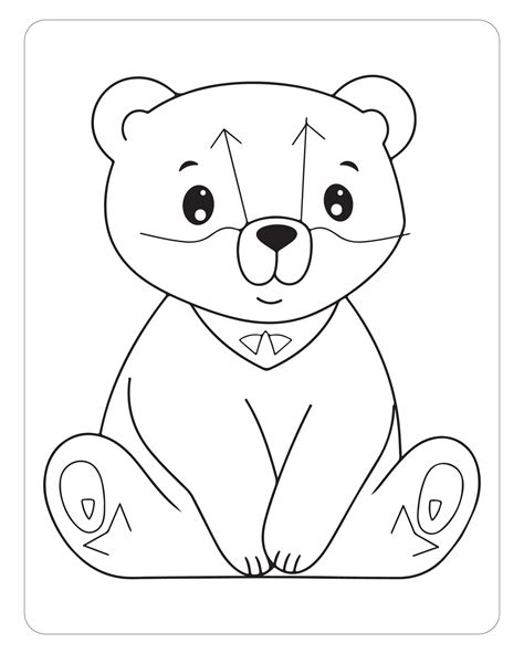 Cute Animals Coloring Pages, Animals Illustrations, Black and white ...