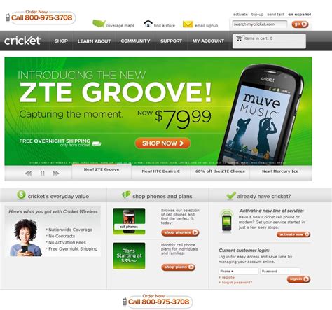 Cricket Wireless Website Review