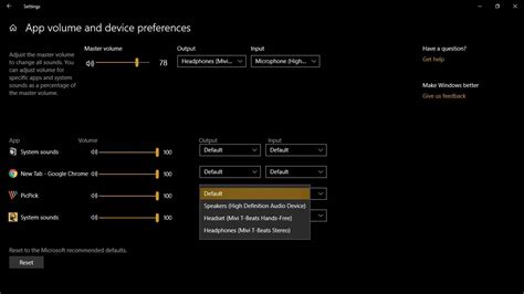 How to configure sound settings for every single application on Windows 10