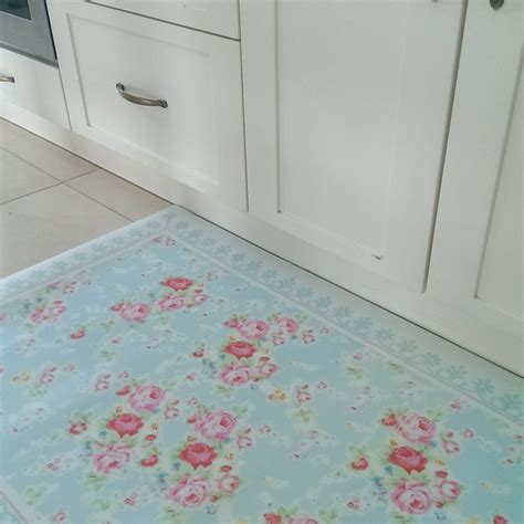 Free Shipping Flowers Pattern Decorative PVC vinyl mat linoleum rug ...